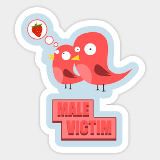 Male victim Sticker